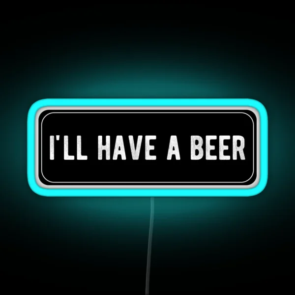 Drinking Beer Patch Cool Funny Alcohol Motorcycle RGB Neon Sign