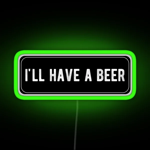 Drinking Beer Patch Cool Funny Alcohol Motorcycle RGB Neon Sign