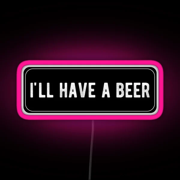 Drinking Beer Patch Cool Funny Alcohol Motorcycle RGB Neon Sign