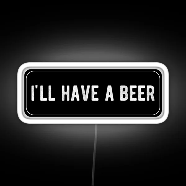 Drinking Beer Patch Cool Funny Alcohol Motorcycle RGB Neon Sign