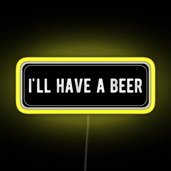 Drinking Beer Patch Cool Funny Alcohol Motorcycle RGB Neon Sign
