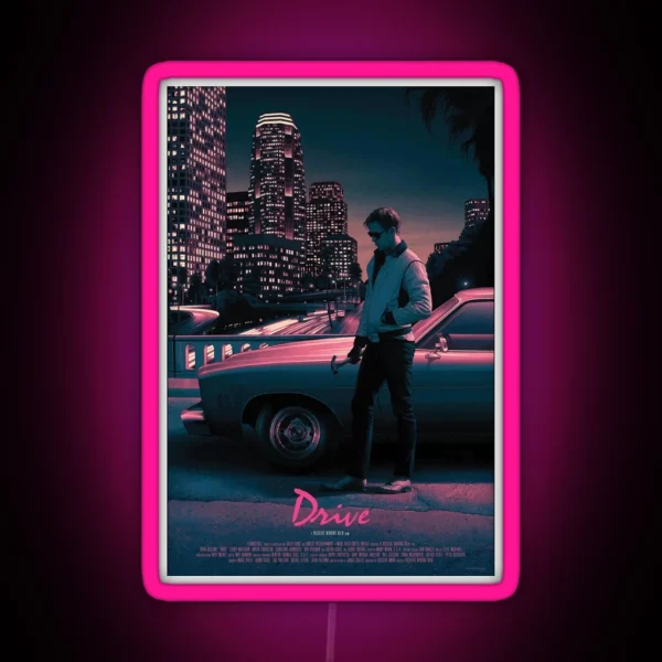 Drive Movie Poster RGB Neon Sign