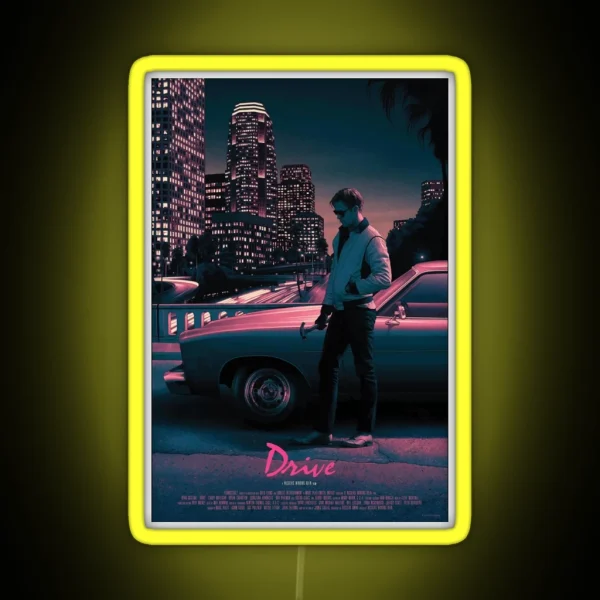 Drive Movie Poster RGB Neon Sign