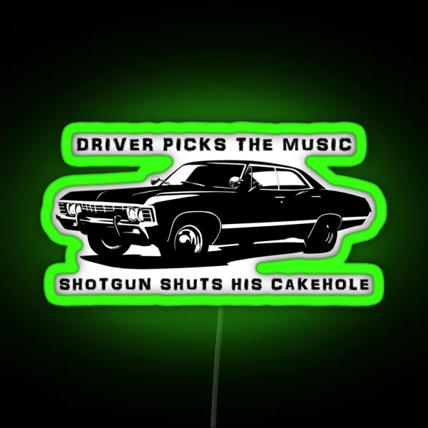 Driver Picks The Music RGB Neon Sign