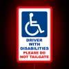 Driver With Disabilities Please Do Not Tailgate Disability Alert Awareness RGB Neon Sign - Image 2