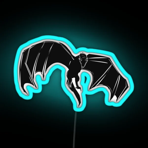 Drogon Silhouette RGB Neon Sign