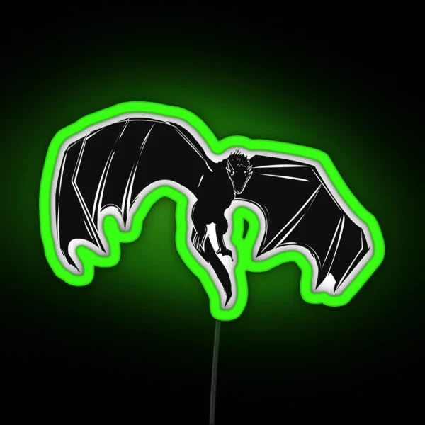 Drogon Silhouette RGB Neon Sign