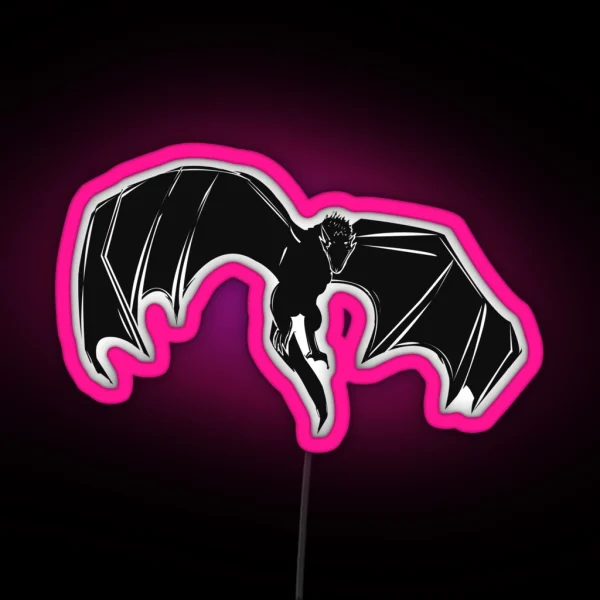 Drogon Silhouette RGB Neon Sign