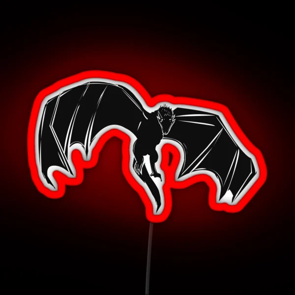 Drogon Silhouette RGB Neon Sign