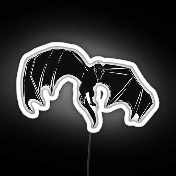 Drogon Silhouette RGB Neon Sign