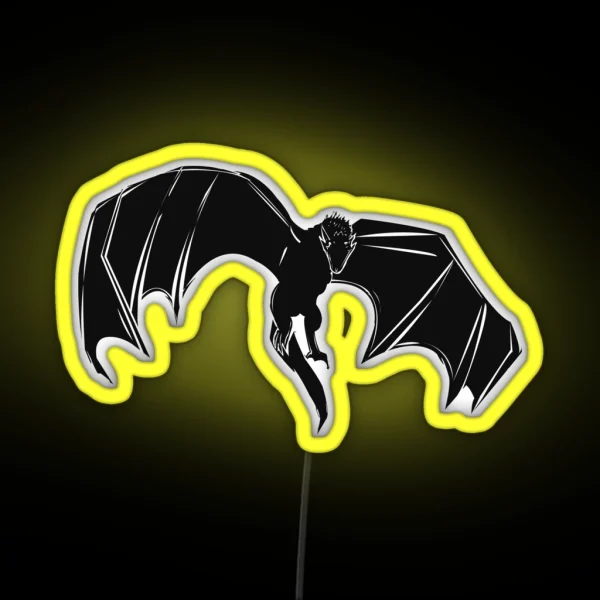 Drogon Silhouette RGB Neon Sign