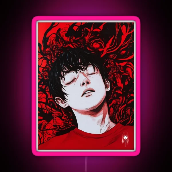 Drowned In Rage Horror Manga Anime RGB Neon Sign