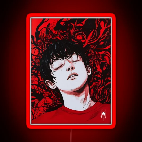 Drowned In Rage Horror Manga Anime RGB Neon Sign