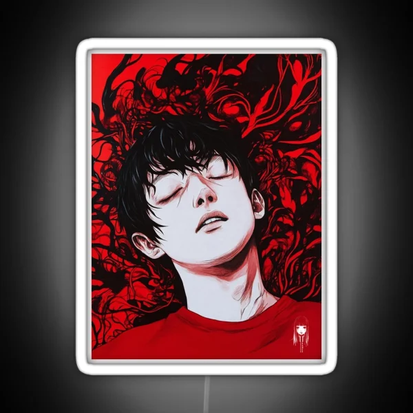 Drowned In Rage Horror Manga Anime RGB Neon Sign