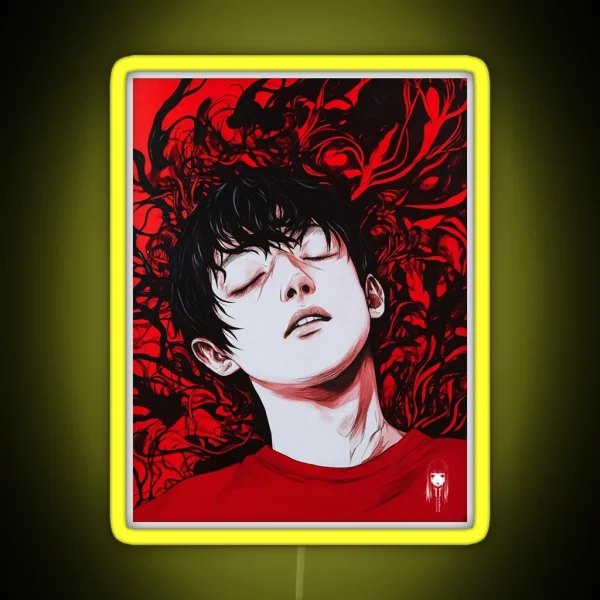 Drowned In Rage Horror Manga Anime RGB Neon Sign