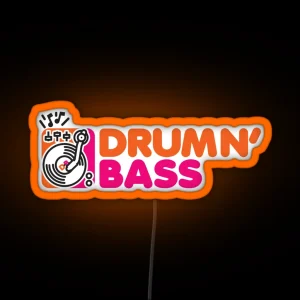 Drumn Bass Coffee Logo RGB Neon Sign