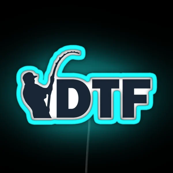 DTF Down To Fish RGB Neon Sign