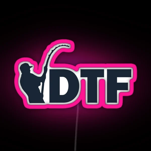 DTF Down To Fish RGB Neon Sign