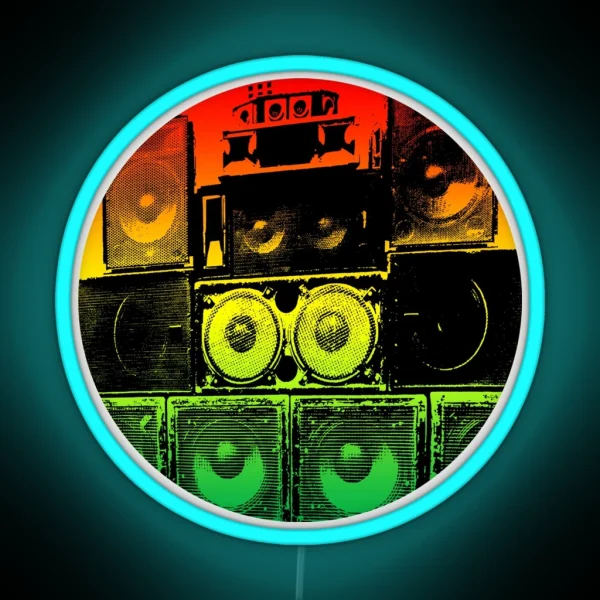 Dub Speaker Stack RGB Neon Sign