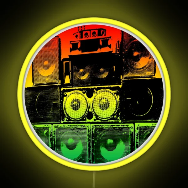 Dub Speaker Stack RGB Neon Sign