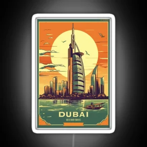 Dubai Vintage Poster RGB Neon Sign