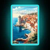 Dubrovnik Croatia Travel Art Vintage RGB Neon Sign - Image 3