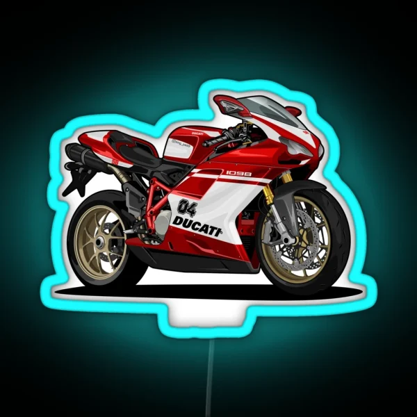 Ducati 1098 Artwork Paddy Edition RGB Neon Sign