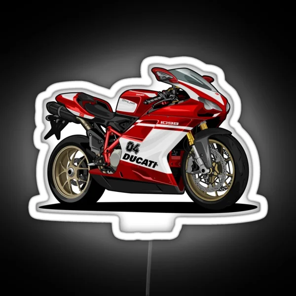 Ducati 1098 Artwork Paddy Edition RGB Neon Sign