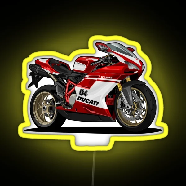 Ducati 1098 Artwork Paddy Edition RGB Neon Sign