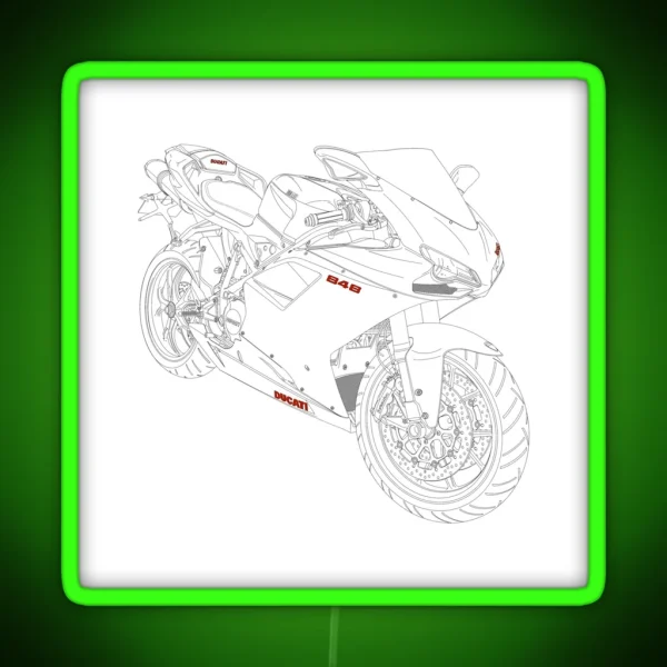 Ducati 848 RGB Neon Sign