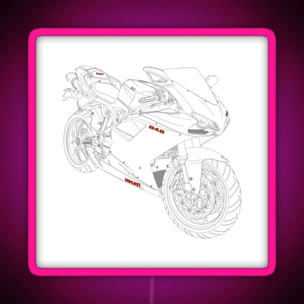 Ducati 848 RGB Neon Sign
