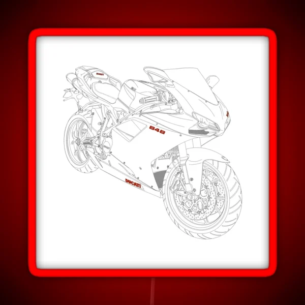 Ducati 848 RGB Neon Sign