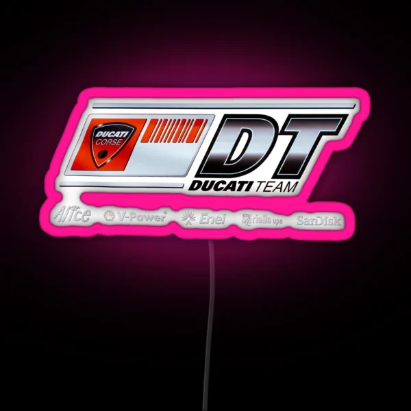 Ducati Banner Iphone Case RGB Neon Sign