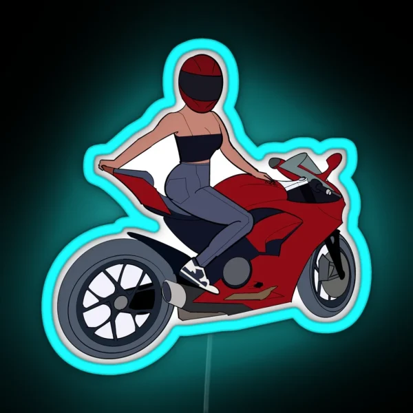 Ducati Chick RGB Neon Sign