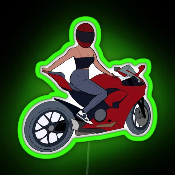 Ducati Chick RGB Neon Sign