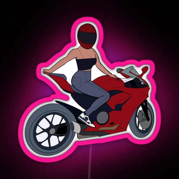 Ducati Chick RGB Neon Sign
