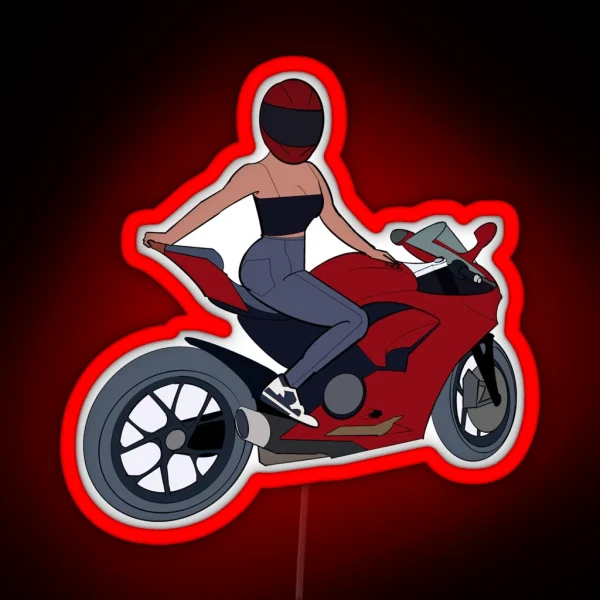 Ducati Chick RGB Neon Sign