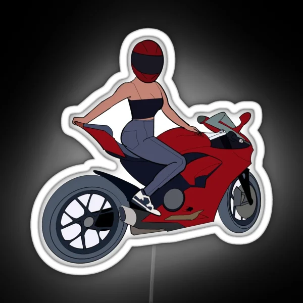 Ducati Chick RGB Neon Sign