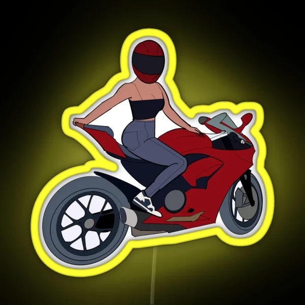 Ducati Chick RGB Neon Sign