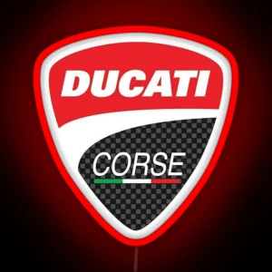 Ducati Corse Custom Logo RGB Neon Sign