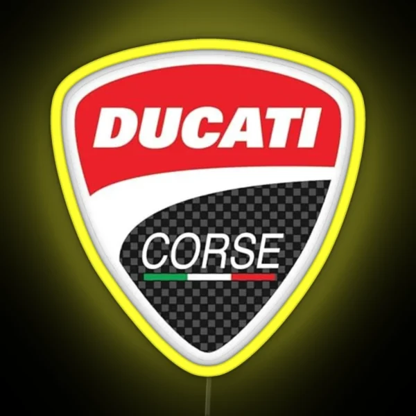 Ducati Corse Custom Logo RGB Neon Sign