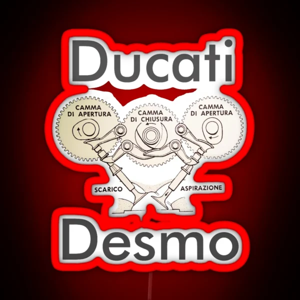 Ducati Desmo RGB Neon Sign
