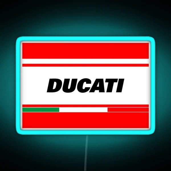 DUCATI Flag RGB Neon Sign