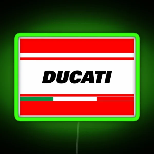 DUCATI Flag RGB Neon Sign