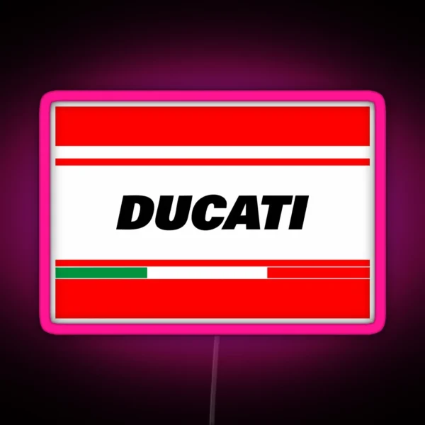 DUCATI Flag RGB Neon Sign