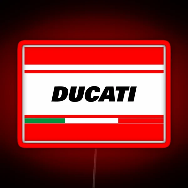 DUCATI Flag RGB Neon Sign