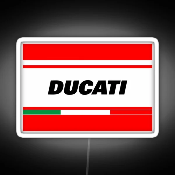 DUCATI Flag RGB Neon Sign