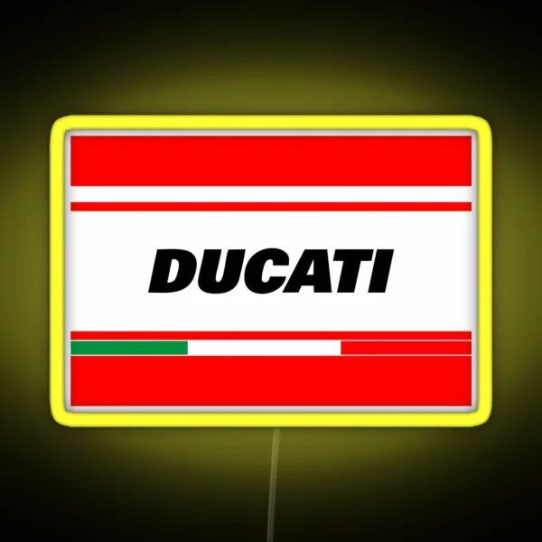 DUCATI Flag RGB Neon Sign