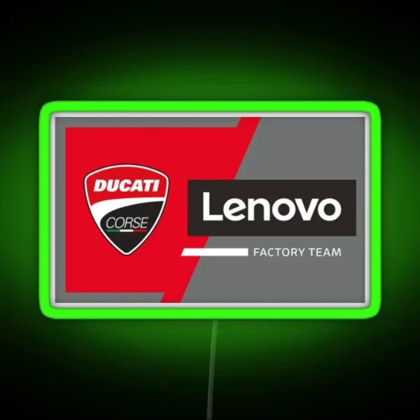 Ducati Lenovo Motogp Team RGB Neon Sign
