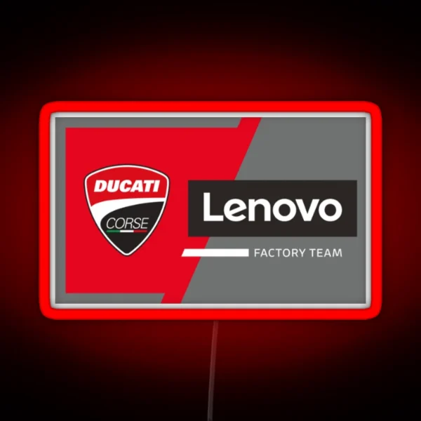 Ducati Lenovo Motogp Team RGB Neon Sign
